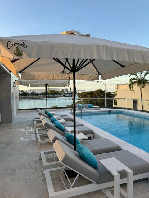 Balcony/Terrace, Pool view, Swimming pool, sunbed