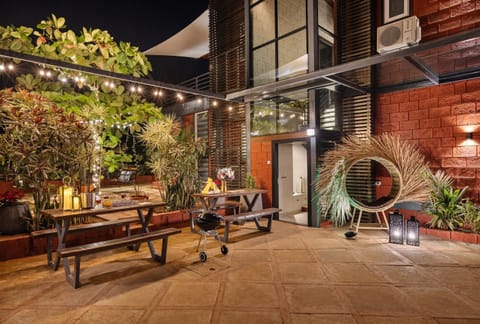 Property building, Night, Seating area