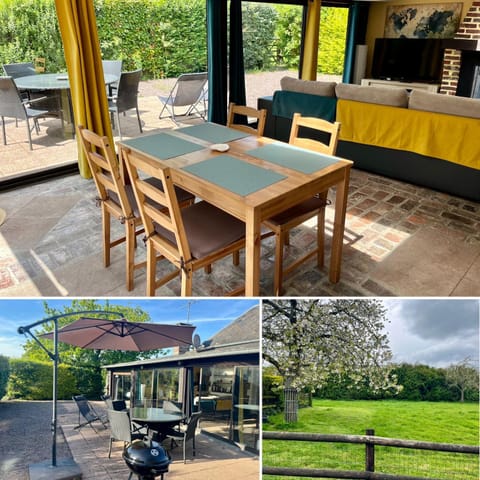 Patio, Day, Living room, Seating area, Dining area