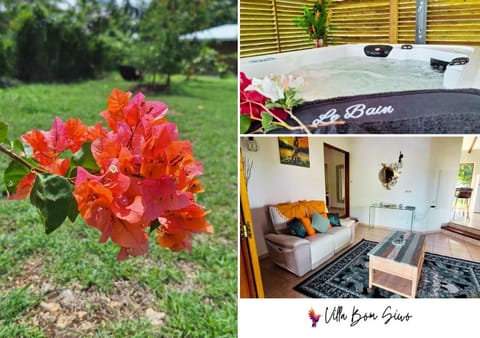Property building, Garden, Living room, Spa and wellness centre/facilities