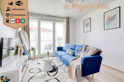 Le Majestic Blue - Métro 8/Hôpital Henri Mondor Apartment in Créteil