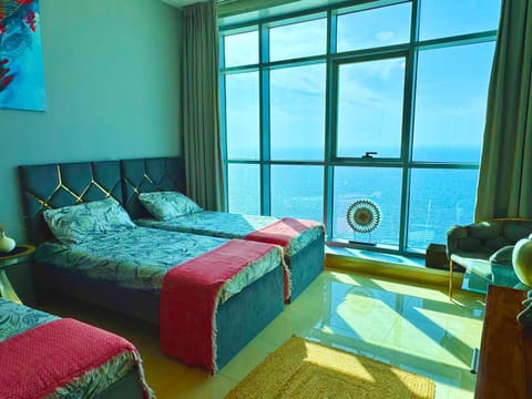 Luxury Corniche Residence 2 BHK pool gym wifi sea front Apartment in Ajman