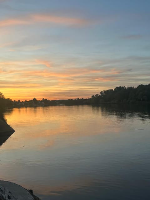 Natural landscape, River view, Sunset