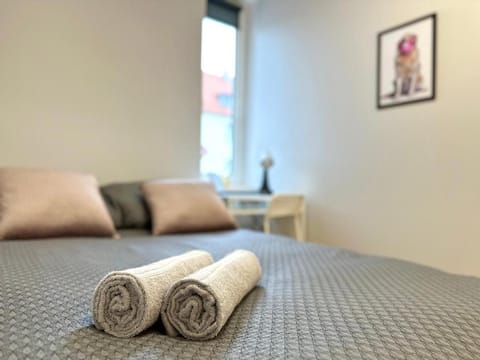 Bed, Photo of the whole room, towels