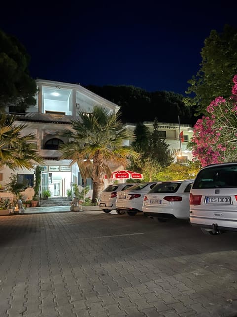 Property building, Night, Parking