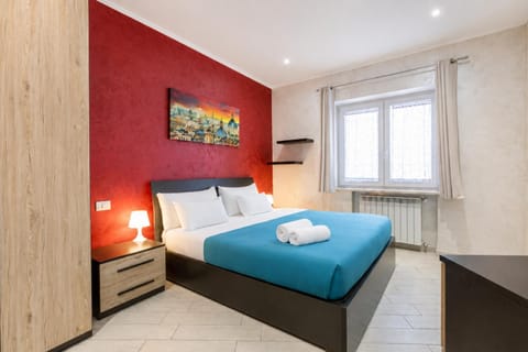 Bed, Photo of the whole room, Bedroom, towels, air conditioner