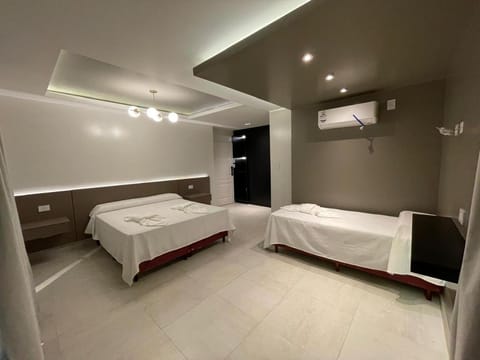 Bed, Photo of the whole room, Bedroom, towels, air conditioner