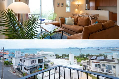 Communal lounge/ TV room, Day, Natural landscape, View (from property/room), Balcony/Terrace, Living room, Seating area, Dining area, City view, Sea view