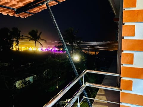 Night, View (from property/room), Balcony/Terrace, Sea view
