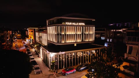 Property building, Night, Neighbourhood, Street view, Location