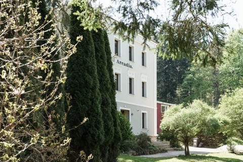 Property building, Spring, Natural landscape, Garden, Garden view