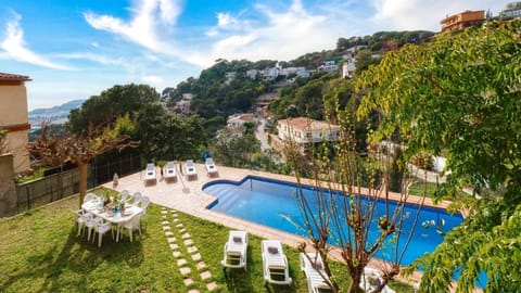 Property building, Living room, Swimming pool
