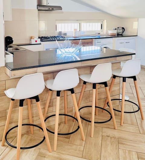 Kitchen or kitchenette, Living room, Dining area, stove
