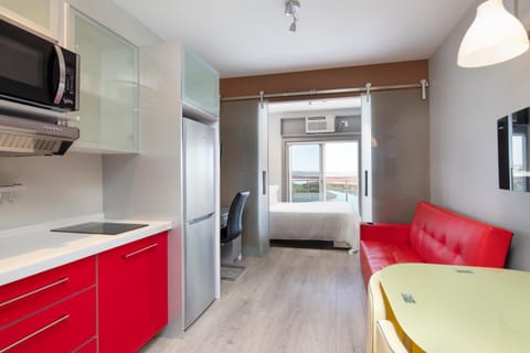 Kitchen or kitchenette, Living room, Photo of the whole room, Dining area, Bedroom
