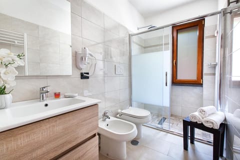 Shower, Toilet, Bathroom, bidet, towels