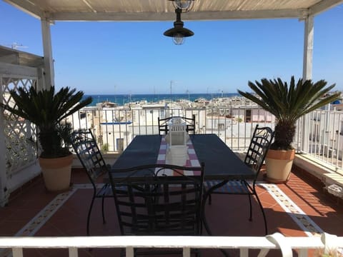 Property building, Patio, Day, Natural landscape, View (from property/room), Balcony/Terrace, Seating area, Dining area, Sea view