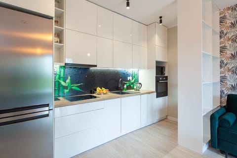 Kitchen or kitchenette, minibar, stove