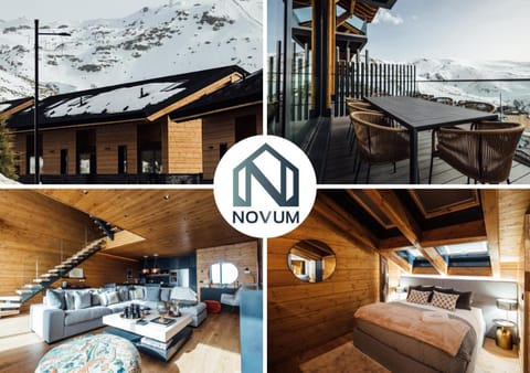 Property building, Skiing, Mountain view