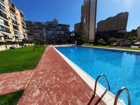 Property building, Pool view, Swimming pool, sunbed