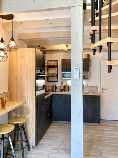 Kitchen or kitchenette, Dining area, minibar, pet friendly, stove
