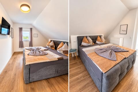 Bed, TV and multimedia, Photo of the whole room, Bedroom, towels