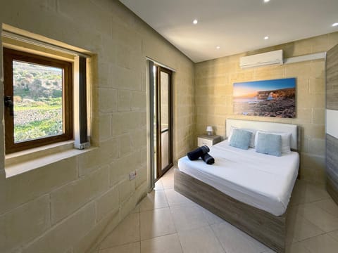 Bed, View (from property/room), Bedroom, towels, air conditioner