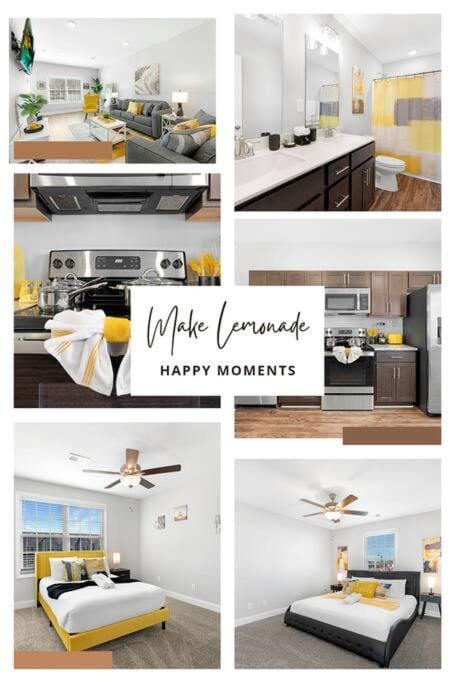Bed, Kitchen or kitchenette, Bedroom, fireplace