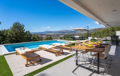 Villa Sunset Split overviewing Split and Podstrana bay Villa in Podstrana