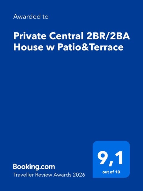 Private Central 2BR/2BA House w Patio&Terrace Villa in Izmir