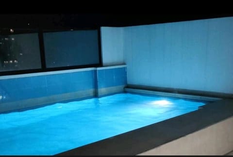 Night, Pool view, Swimming pool