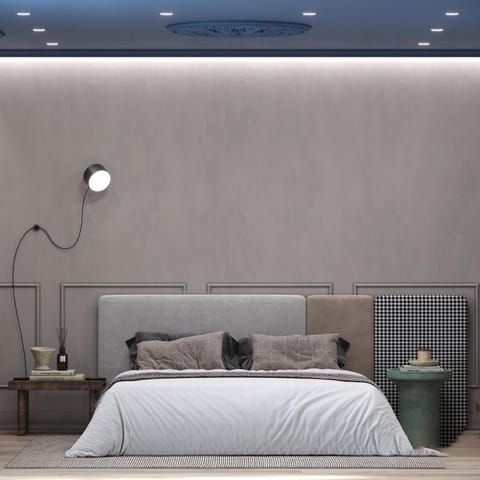 Bed, Living room, Photo of the whole room, Seating area, Bedroom