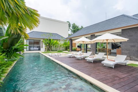 Property building, Swimming pool, sunbed