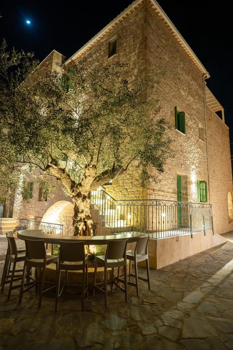 Property building, Patio, Night