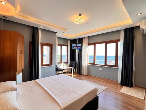 Bed, TV and multimedia, Photo of the whole room, Landmark view, Sea view, Quiet street view, minibar, wardrobe, elevator