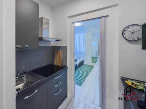 Kitchen or kitchenette, Photo of the whole room, minibar, stove