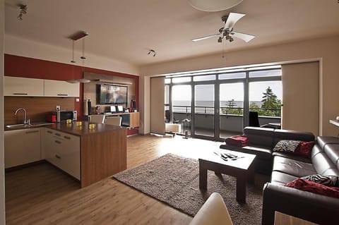 TV and multimedia, View (from property/room), Kitchen or kitchenette, Living room