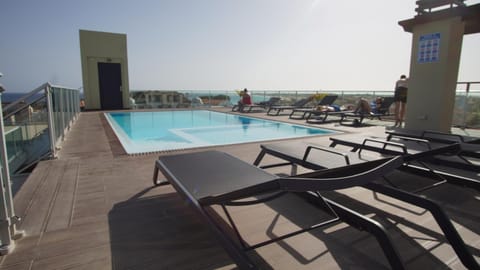Day, View (from property/room), Balcony/Terrace, Pool view, Swimming pool, sunbed