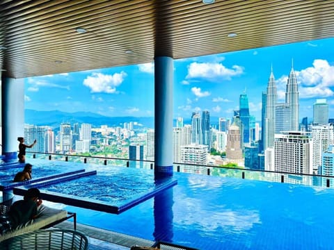 Property building, Day, View (from property/room), Balcony/Terrace, City view, Pool view, Swimming pool
