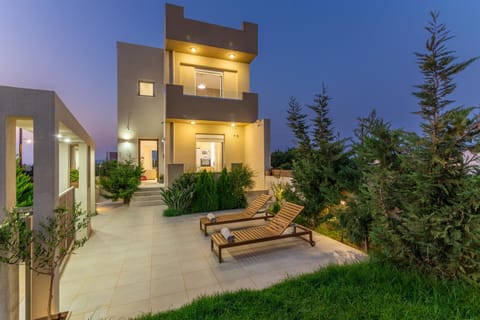 Property building, Night, Garden, Garden view