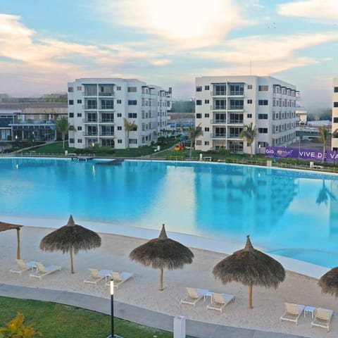 Pool view, Swimming pool, sunbed