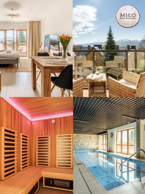Sauna, View (from property/room), Swimming pool