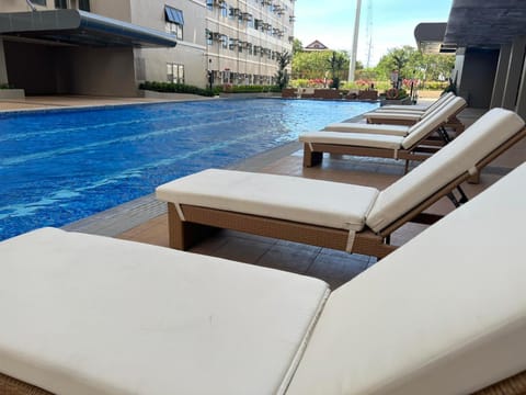 Pool view, sunbed