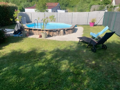 Property building, Living room, Swimming pool