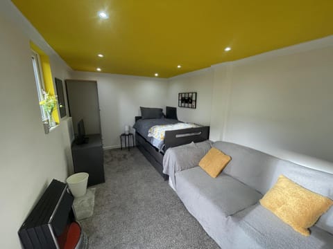Bed, TV and multimedia, Photo of the whole room, Seating area, Evening entertainment, Bedroom