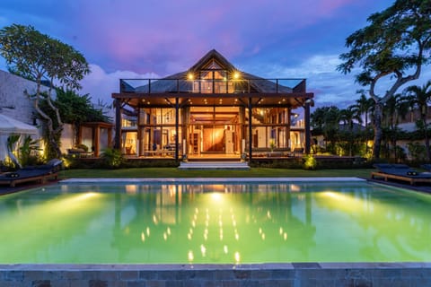 Property building, Night, Garden, Pool view, Swimming pool, Swimming pool