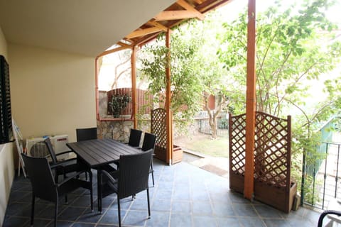 Patio, Dining area, Garden view