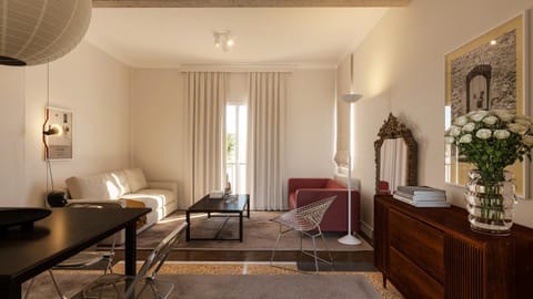 Property building, Living room, Dining area