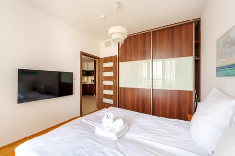 Bed, TV and multimedia, Photo of the whole room, Bedroom, towels, wardrobe