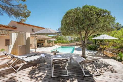 Patio, Natural landscape, Garden, Garden view, Pool view, Swimming pool, sunbed