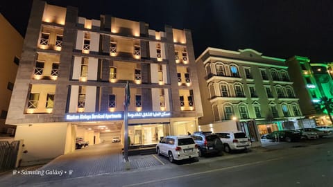 Property building, Night, Neighbourhood, View (from property/room), City view, Street view, Location, Parking